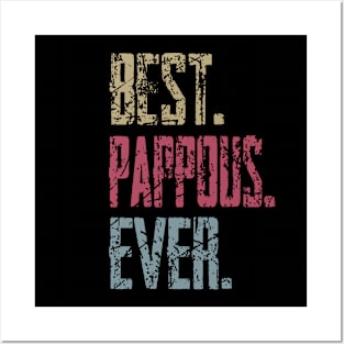 Vintage Best Pappous Ever Retro Funny Quotes Happy Fathers Day Posters and Art